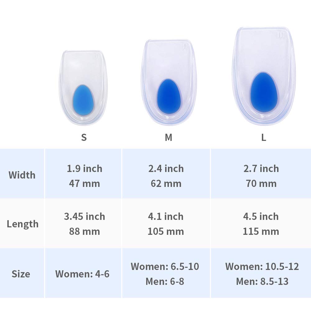 soft liquid gel heel cups for foot care