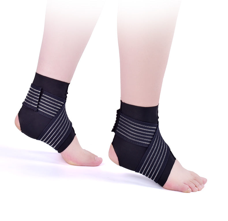 Ankle Support Brace, Breathable Neoprene Sleeve, Adjustable Wrap with heel cup insoles