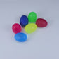 Set of three silicone egg grip strengtheners showing soft, medium, and firm hardness levels - OEM sample