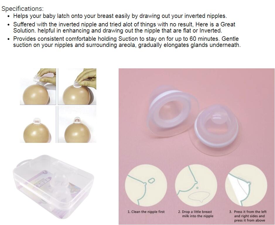 2 Pairs Contact Nipple Shield, Nippleshield For Breastfeeding With Latch  Difficulties Or Flat Or Inverted Nipples