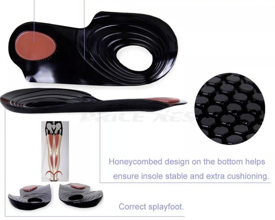 E04 Pu gel insoles orthotic insole for bowlegs and knock knees arch supports insoles