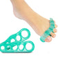 EL toe separator for bunions, designed to align toes and reduce foot pain, available in 5 sizes.