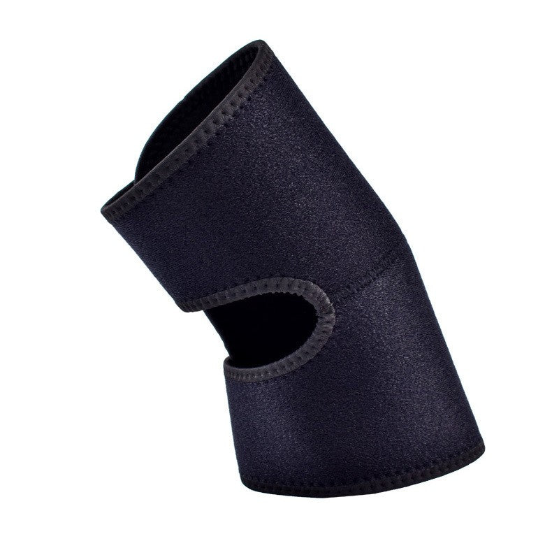 Front view of neoprene compression elbow brace with velcro adjustment