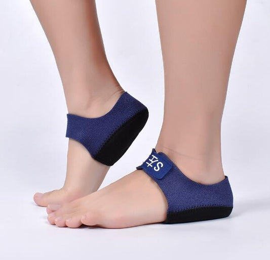 Neoprene Achilles heel protector sleeves with built-in silicone heel pads.