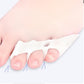 Side View of Gel Bunion Corrector Pad Worn on Bare Foot for Mortons Neuroma and Hammer Toe Suppor
