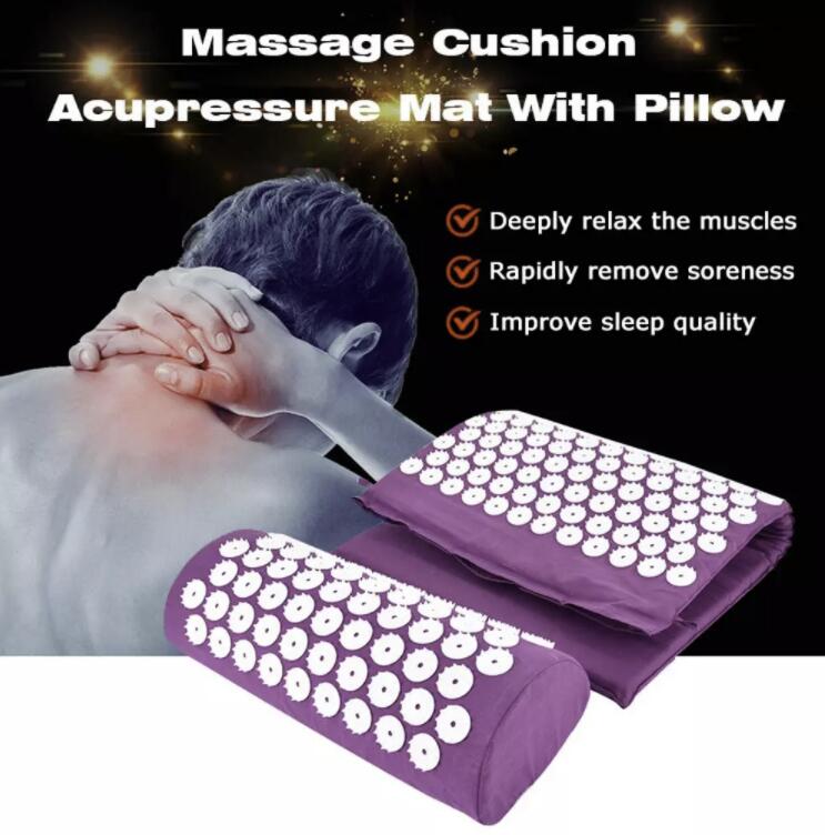 Health Mat Acupressure Mat Set Pain Relief & Stress Reduction Therapy Health Care ...