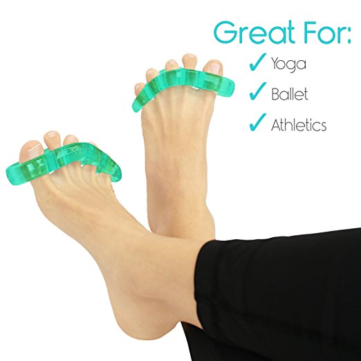  toe separator for bunions, designed to align toes and reduce foot pain, available in 5 sizes.